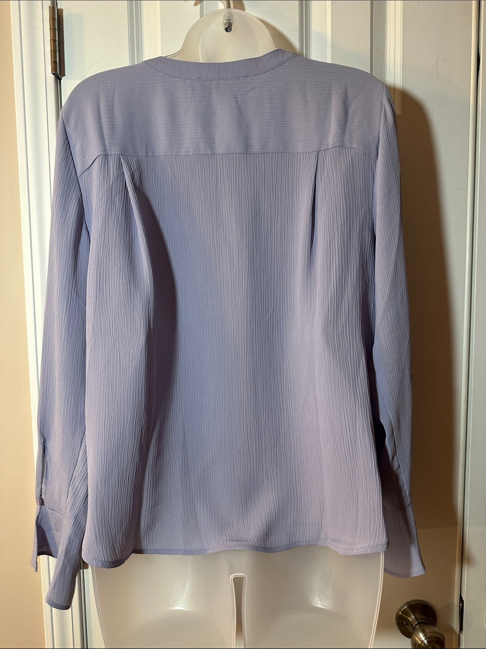 LOFT Lavender Ruffle Front Blouse - Picture 5 of 5